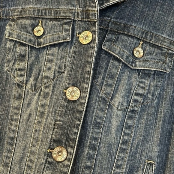 Tribal Denim Jeans Jacket Women’s Long Sleeve Stretch - Picture 5 of 15